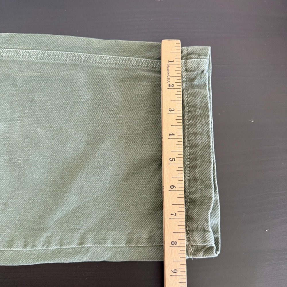 MNG Denim Jeans Women's Size 2 Green Chop Pockets Mid-Rise Straight Classic - Picture 14 of 14